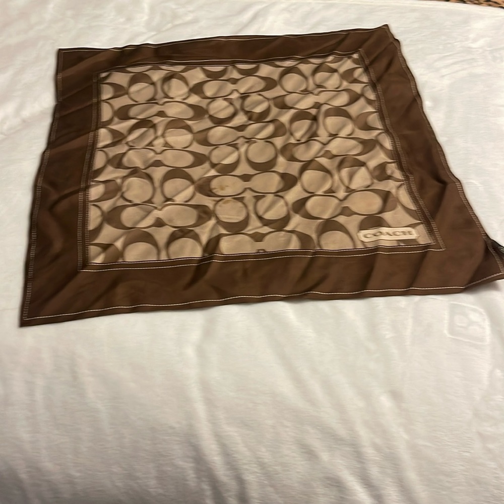 Coach vintage print C silk scarf